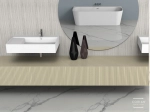 Vasque lavabo design rectangulaire, suspendu ou à poser, Couleur blanc mat, Finition lisse, Solid-Surface Corian®, Taille : 80 x 49 x 15 cm - Stock disponible ! LIVRAISON OFFERTE